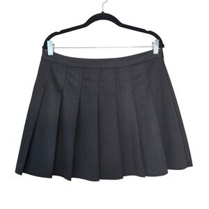 Scktoo Skort Women XL Black Pleated Tennis Mini Skirt Built-in Shorts Preppy
